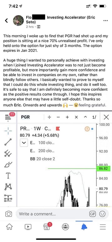 Flo 70% on PGR on her own