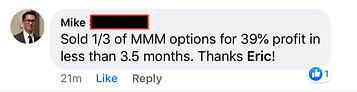 Mike made 33% from MMM in 4 months